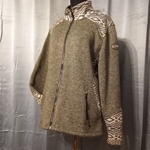 Henri Lloyd Charcoal and Cream Geometric Jacket